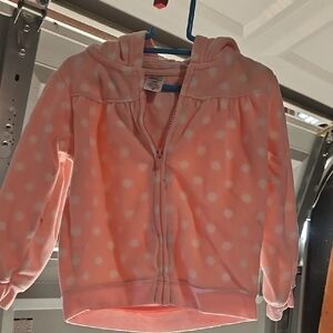 Kids Polka Dot Hoodie - Light Pink